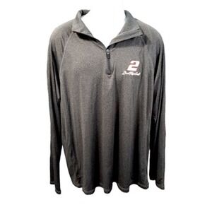 NASCAR Fanatics 1/4 Zip Long Sleeve Mock Neck Shirt Size XL Brad Keselowski 2